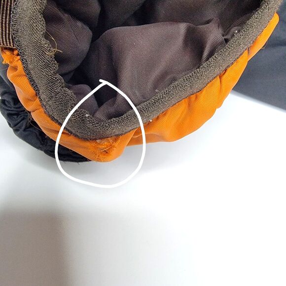 Men's L The North Face Hyvent Orange & Brown Snow Jacket - Picture 7 of 8